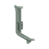 Puxador atual perfil, canto interior p/perfil gola L Monza, plástico preto mate, A.57 mm