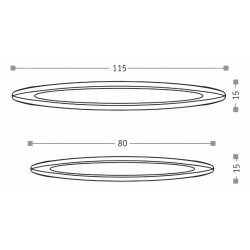 Puxador rústico, asa Sofima 655, zamak cromado mate, 2 furos distância 64, C.80 x A.15 mm
