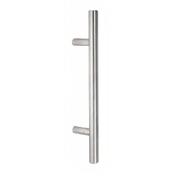 Puxador atual, asa barra redonda reta, inox, Ø.12, 2 furos distância 592 mm