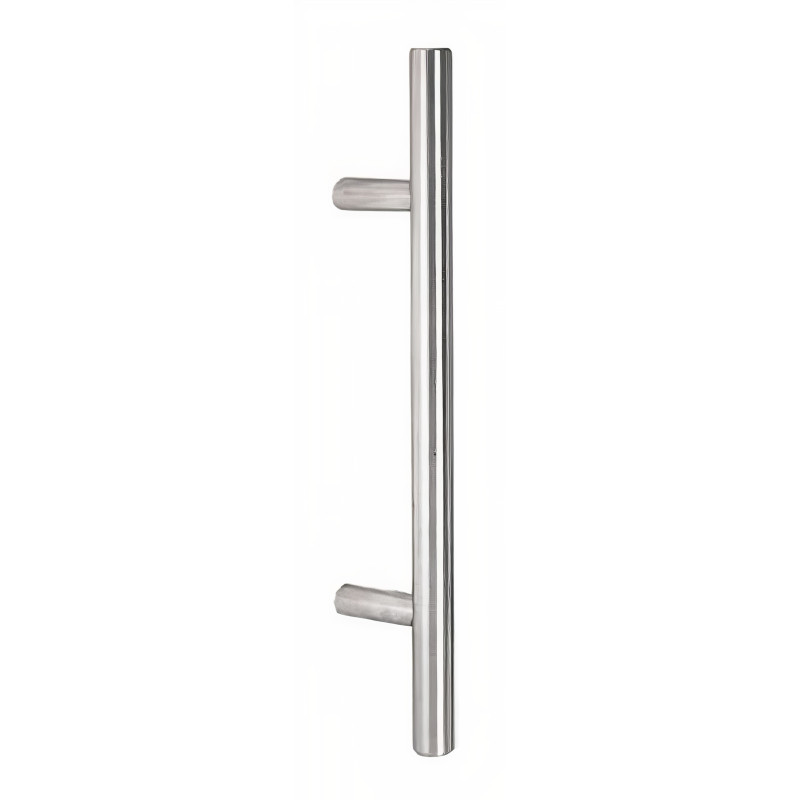 Puxador atual, asa barra redonda reta, inox, Ø.12, 2 furos distância 592 mm