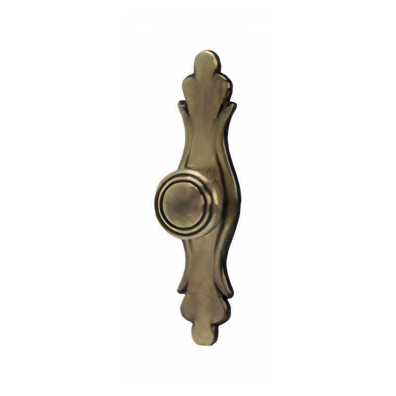 Puxador rústico, espelho cogumelo redondo Sofima 167, zamak bronze, A.95 x L.23 mm