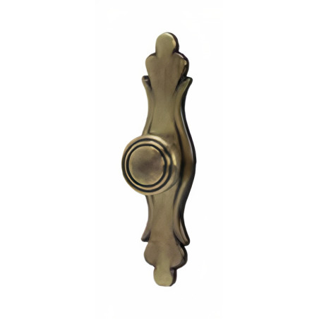 Puxador rústico, espelho cogumelo redondo Sofima 167, zamak bronze, A.95 x L.23 mm