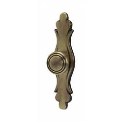 Puxador rústico, espelho cogumelo redondo Sofima 167, zamak latonado, A.95 x L.23 mm