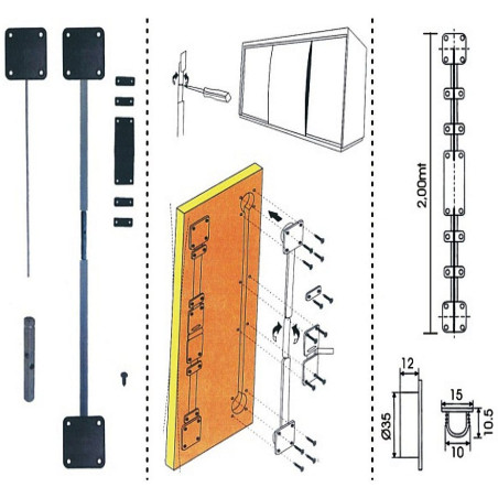 Esticador 1337 para porta de roupeiro