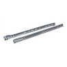 Corrediça de gaveta c/roda de nylon Murano T01A12300, extração parcial c/self close, aço cinza, suporta 25 kg, E.1 x C.300 mm