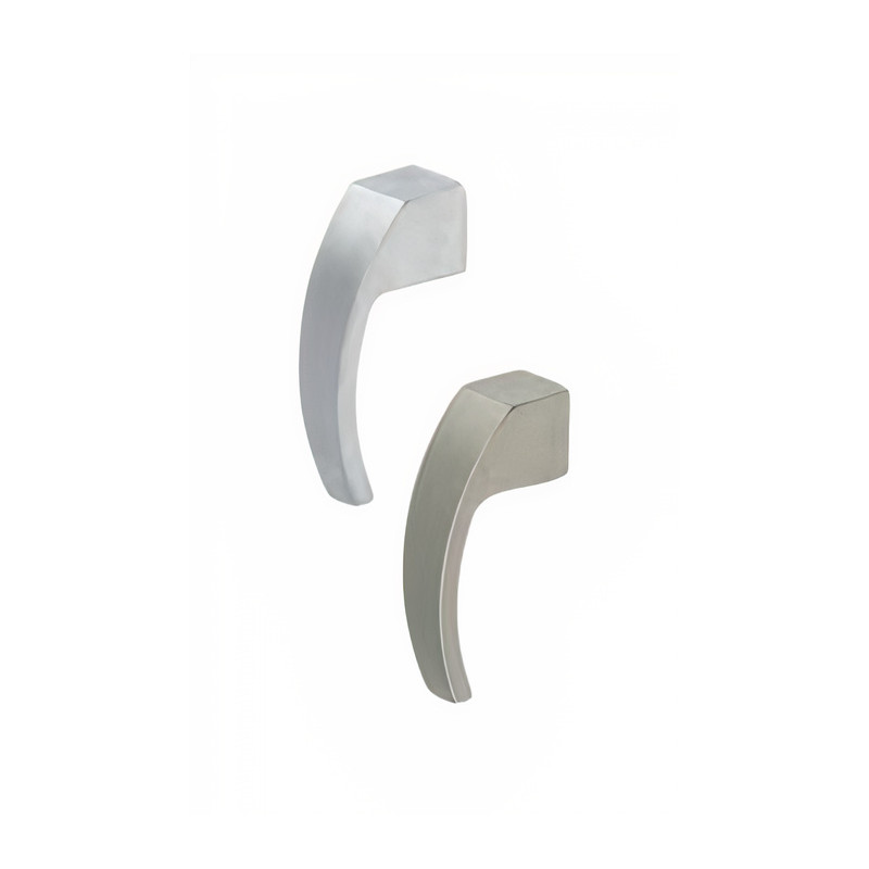 Puxador atual, pingente unha Sofima 760, zamak niquelado mate, 1 furo, L.12/7 x A.40 x P.20 mm