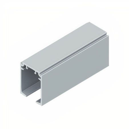 Kit p/porta de correr suspensa Air M60, calha superior p/teto, alumínio anodizado prata mate, até 60 kg, C.2000 mm