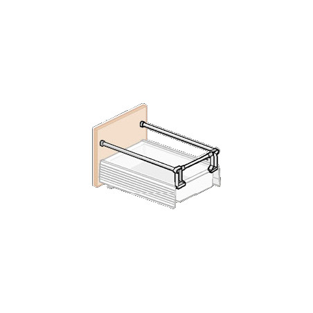 Vareta 52402 em alumínio para gaveta JUYPAL UNIVERSAL PLUS/CLASSIC, C.400 mm