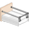 Vareta 52402 em alumínio para gaveta JUYPAL UNIVERSAL PLUS/CLASSIC, C.400 mm