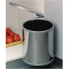 Balde lixo p/cozinha Gollinucci 272, tampa c/abertura aut., inox/plástico cinza, 13 lts, L.277 x P.277 x A.355, MOD.MÍN.400 mm