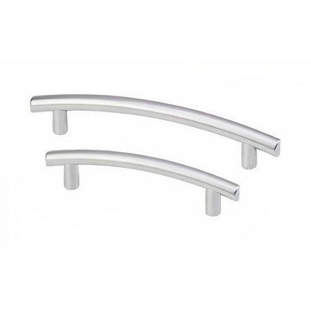 Puxador atual, asa ponte Sofima 398, zamak lacado azul, 2 furos distância 96, Ø.10 x A.33 x C.129 mm