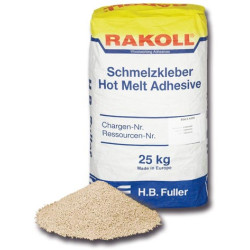 Cola termofusível à base de um copolímero de EVA H.B.Fuller-Rakoll RAKOLL K 4/570(K4570), branca, 25 kg