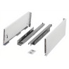 Kit gaveta c/amortecedor STRONG StrongMax slim/fina, silenciosa, extração total, 40 kg, branco, E.16, A.185 x C.500 mm