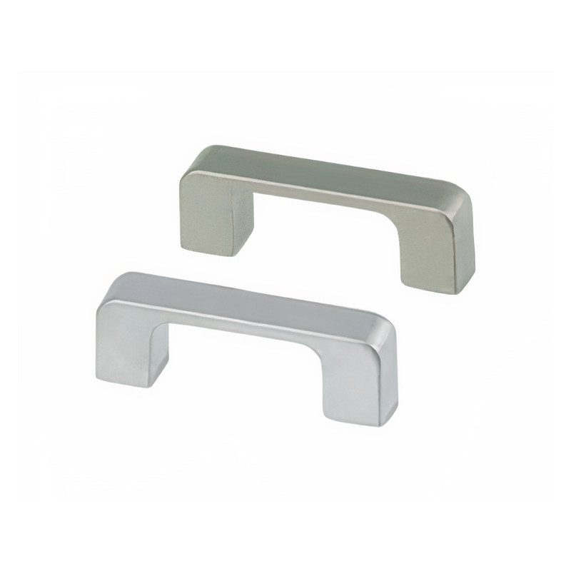 Puxador atual, asa ponte rectangular Sofima 769, zamak cromado mate, 2 furos distância 32, E.8 x A.13 x C.40 mm