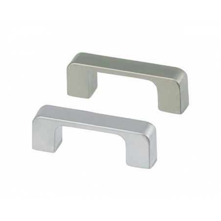 Puxador atual, asa ponte rectangular Sofima 769, zamak cromado mate, 2 furos distância 32, E.8 x A.13 x C.40 mm