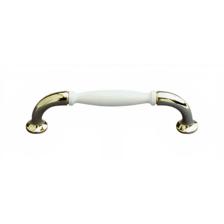 Puxador clássico, asa torneada SM 346, zamak oxidado bronze/oxidado bronze, 2 furos distância 96, E.10 x A.30 x C.110 mm