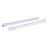 Corrediça de gaveta c/roda de nylon Murano T01A01500, extração parcial c/self close, aço branco, suporta 25 kg, E.1 x C.500 mm