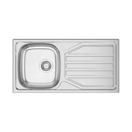 Lava louça RODI OKIO LINE 85, uma pia lateral com escorredor reversível, inox não polido, encastrar, com 860 x 435, MOD.450 mm