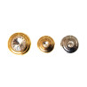 Puxador luxo, cogumelo redondo com brilhante F83 819C, zamak dourado, 1 furo, Ø.23 x A.21 mm