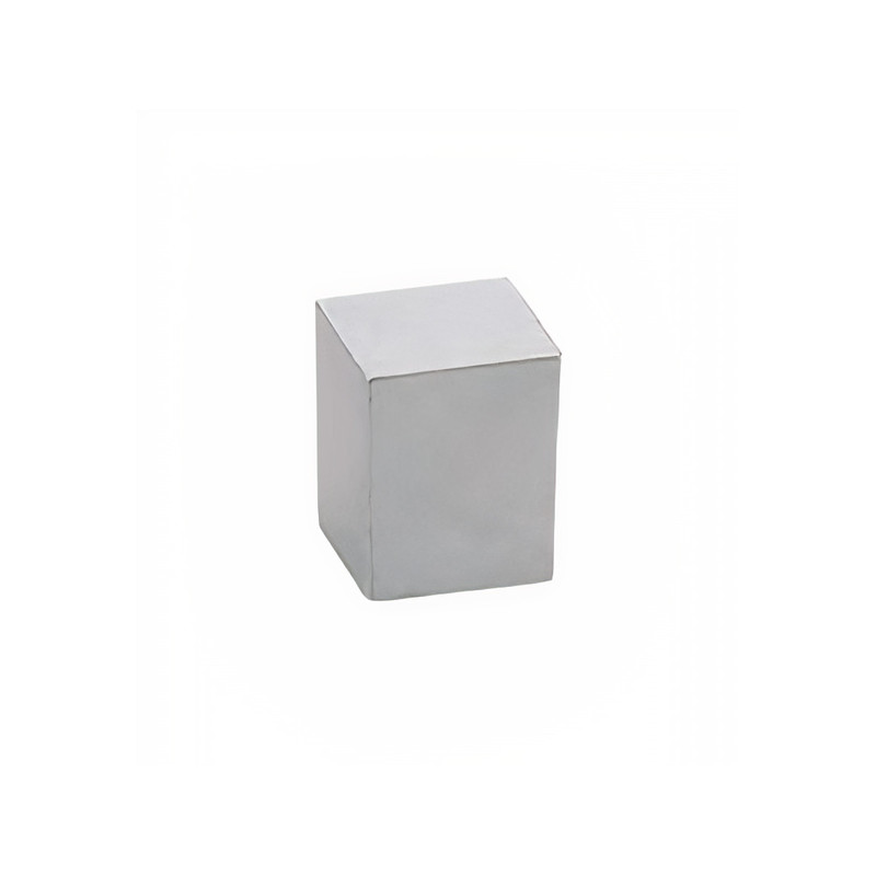 Puxador atual, quadrado rectangular Sofima 772, zamak níquel escovado, 1 furo, A.20 x 16 x 16 mm