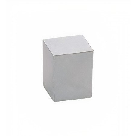 Puxador atual, quadrado rectangular Sofima 772, zamak níquel escovado, 1 furo, A.20 x 16 x 16 mm