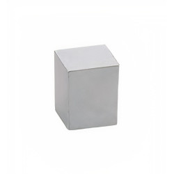Puxador atual, quadrado rectangular Sofima 772, zamak cromado mate, 1 furo, A.20 x 16 x 16 mm
