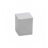 Puxador atual, quadrado rectangular Sofima 772, zamak cromado mate, 1 furo, A.20 x 16 x 16 mm