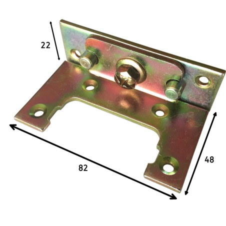 Engate para cama FC002 em ferro zincado amarelo