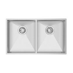 Lava louça RODI BOX LINE 75, duas pias sem escorredor, inox escovado, aplicação inferior, 736 x 436, MOD.800 mm