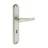 Puxador espelho alto rectangular c/manete curva Sofima 481, zamak latonado, P.55 x L.40/110 x A.238 mm