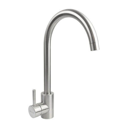 Misturadora/torneira RODI LINE MN 1001 NS, monocomando de bica giratória, 100% aço inox AISI 316, corpo Ø.45, A.350/240 mm