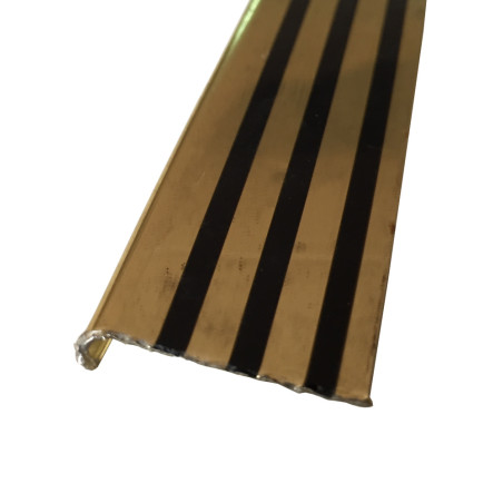 Perfil de alumínio revestido a plástico, cromado, L.20 mm