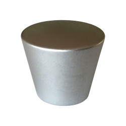 Puxador atual, cone SM 283, zamak níquel mate, 1 furo, L.24 x A.20 m