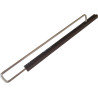 Cabide para roupeiro, extensível tipo trombone, cromado com base em plástico branco, profundidade 350 mm