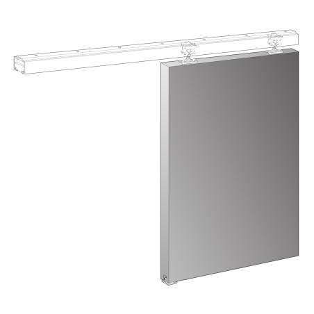 Jogo para porta de correr suspensa KLEIN NK-45, ferro, plástico, suporta 45 kg