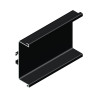 Puxador atual perfil, gola horizontal C Monza, alumínio preto mate, P.26 x A.70 x C.4000 mm