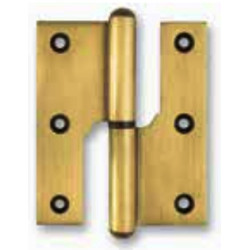 Dobradiça balanço lisa Sofima 253 para porta, latão lacado, 4", A.100 x L.46 x E.3 mm, esquerda