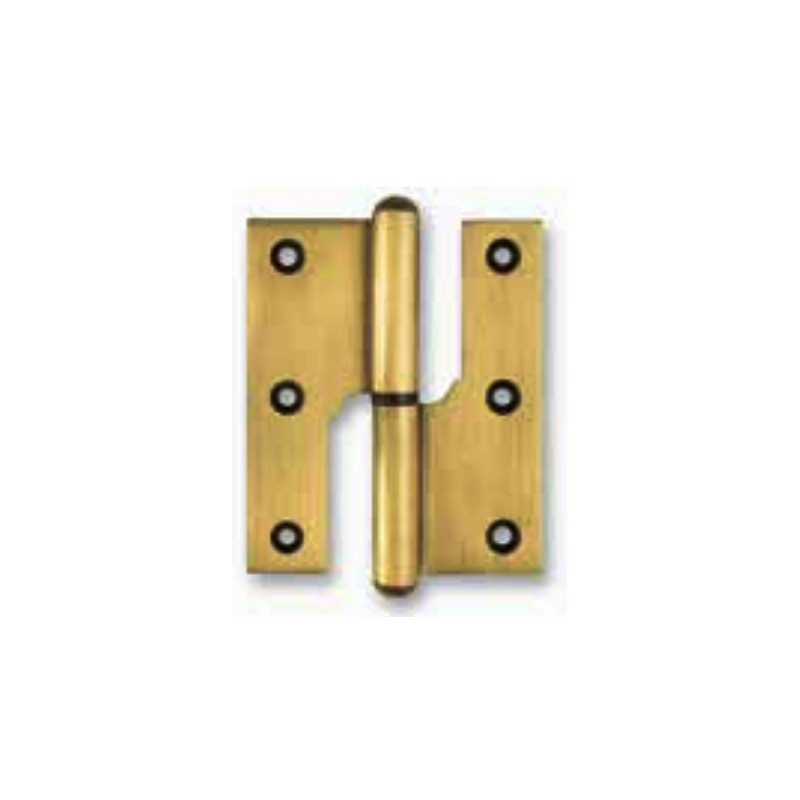 Dobradiça balanço lisa Sofima 251 para porta, latão niquelado mate, 3", A.75 x L.36 x E.2,8 mm, direita