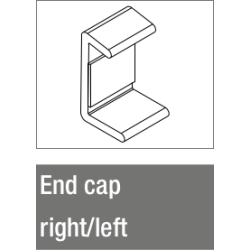 Acessório REHAU para rodapé cozinha 150, terminal, branco