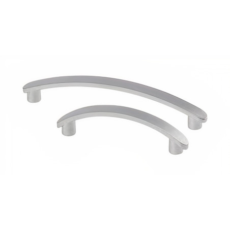 Puxador atual, asa ponte Sofima 705, zamak cromado mate, 2 furos distância 64, A.20 x L.8 x C.78 mm