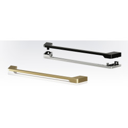 Puxador atual, asa barra rectangular SCH 850.160.08 1/2, zamak lacado preto, 2 furos distancia 160, L.12 x A.25 x C.178 mm