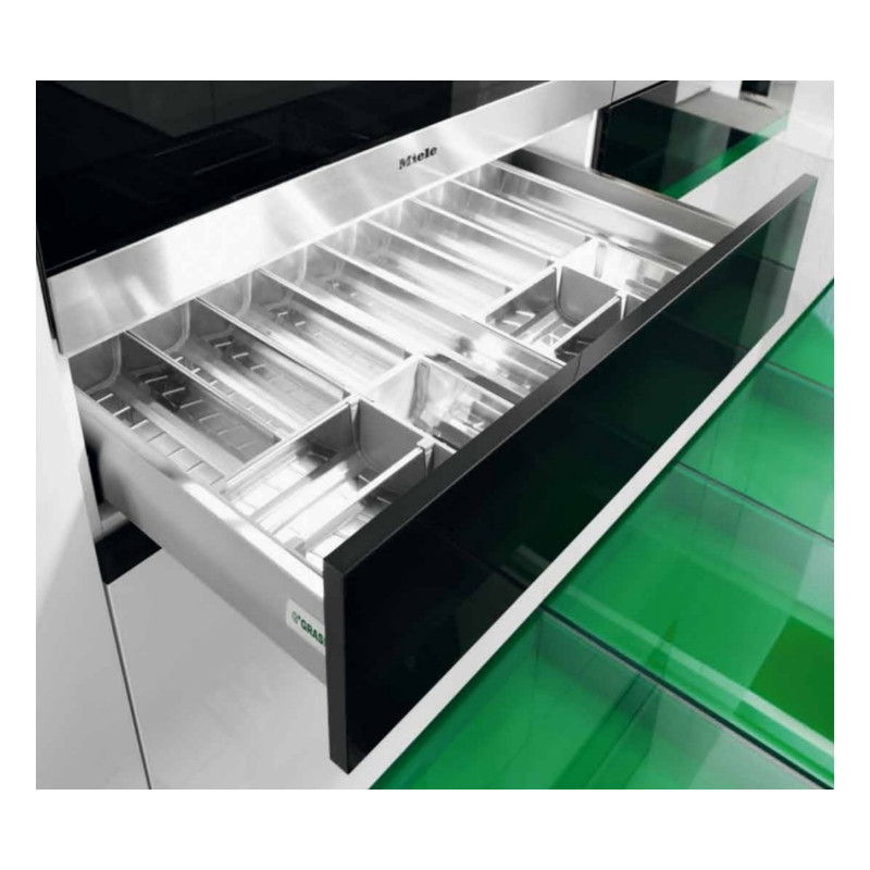 Corrediça com amortecedor para lateral de gaveta GRASS XP Dynamic, silenciosa com travão, extração total, C.350 mm