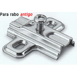 Calço DANCO FB 993/7-4 AR para dobradiça, aço niquelado, furação 32, altura 7 mm
