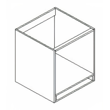 Kit/módulo inferior para forno F204, melamina carvalho, aglomerado estrutura 16 costa 8, A.705 x P.580 x L.600 mm