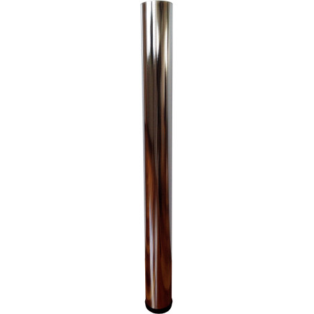 Pé para mesa, metálico níquel satinado, base zamak, A.710 x Ø.80 mm