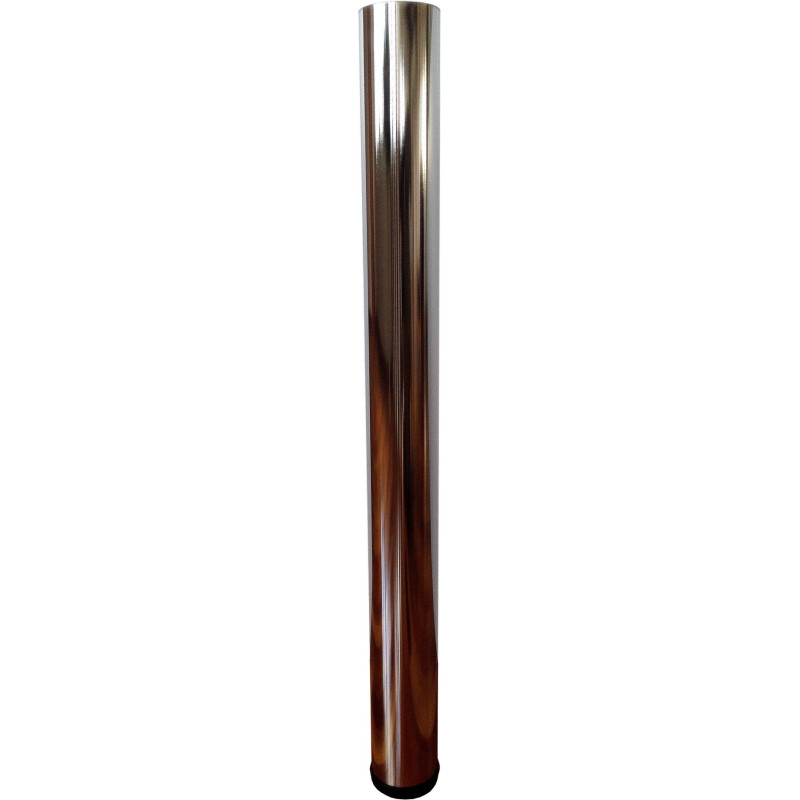 Pé para mesa, metálico cromado, base zamak, A.710 x Ø.80 mm