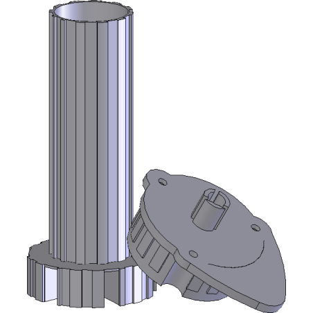 Pé para cozinha com afinação Artimol P10, plástico PP polipropileno preto, base oval com bucha, A.120 mm