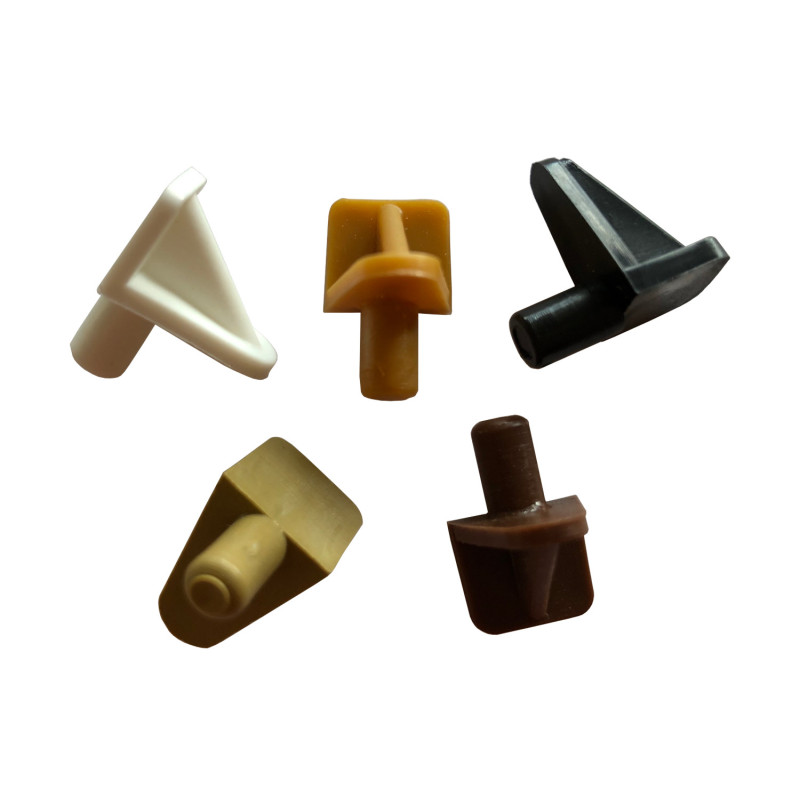 Suporte de prateleira, plástico preto, 5 mm