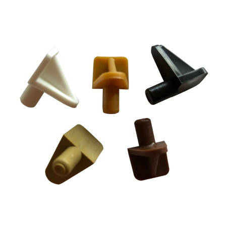 Suporte de prateleira, plástico preto, 5 mm