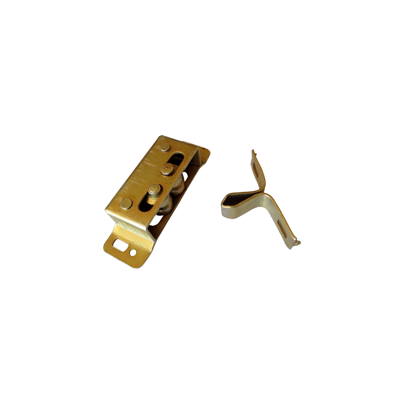 Fecho 429 com mola, zincado, roletes de nylon, C.51 x L.16 x A.14 mm